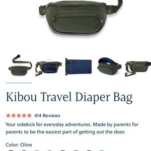 Kibou Olive green Travel Diaper Bag unisex